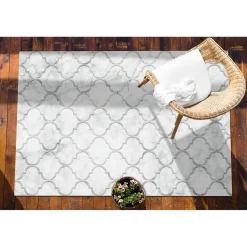 Tulup - Terras Tapijt - Marokkaans Patroon - Groente - 60x90 Cm - Tapijt Buiten