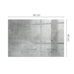 Tulup - Vloerplaat Openhaard - Rechthoekig - Grijs - 60x40 Cm - Onderplaat Kachel