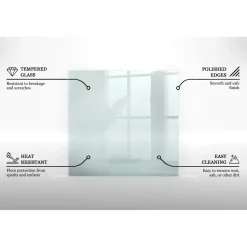 Tulup - Vloerplaat Voor Houtkachel - Rechthoekig - Transparant - 100x50 Cm - Onderplaat Kachel