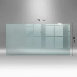 Tulup - Vloerplaat Voor Houtkachel - Rechthoekig - Transparant - 100x50 Cm - Onderplaat Kachel