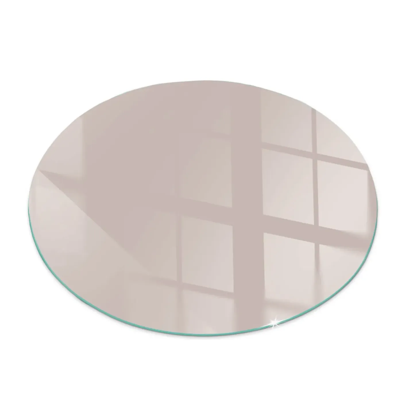 Tulup - Vloerplaat Voor Houtkachel - Ronde - Beige - 50 Cm - Onderplaat Kachel