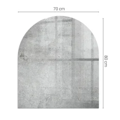 Tulup - Vloerplaat Voor Kachel - Grafsteen - Grijs - 80x70 Cm - Plaat Voor Onder Houtkachel