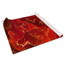 Tulup - Zelfklevende Decoratiefolie - Rode Marmer - Rood - 100x50 Cm - Meubelfolie - Meubelsticker