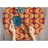Tulup - Zelfklevende Meubelfolie - Retro Jaren 70 Patroon - Oranje - 100x50 Cm - Meubelsticker