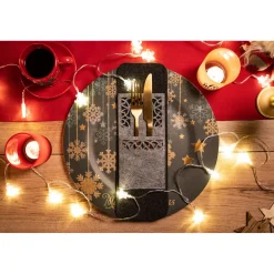 Tutumi Feestelijke Bestekhoes Stuks Kf357-8r 8st. Rood 20x10x20cm