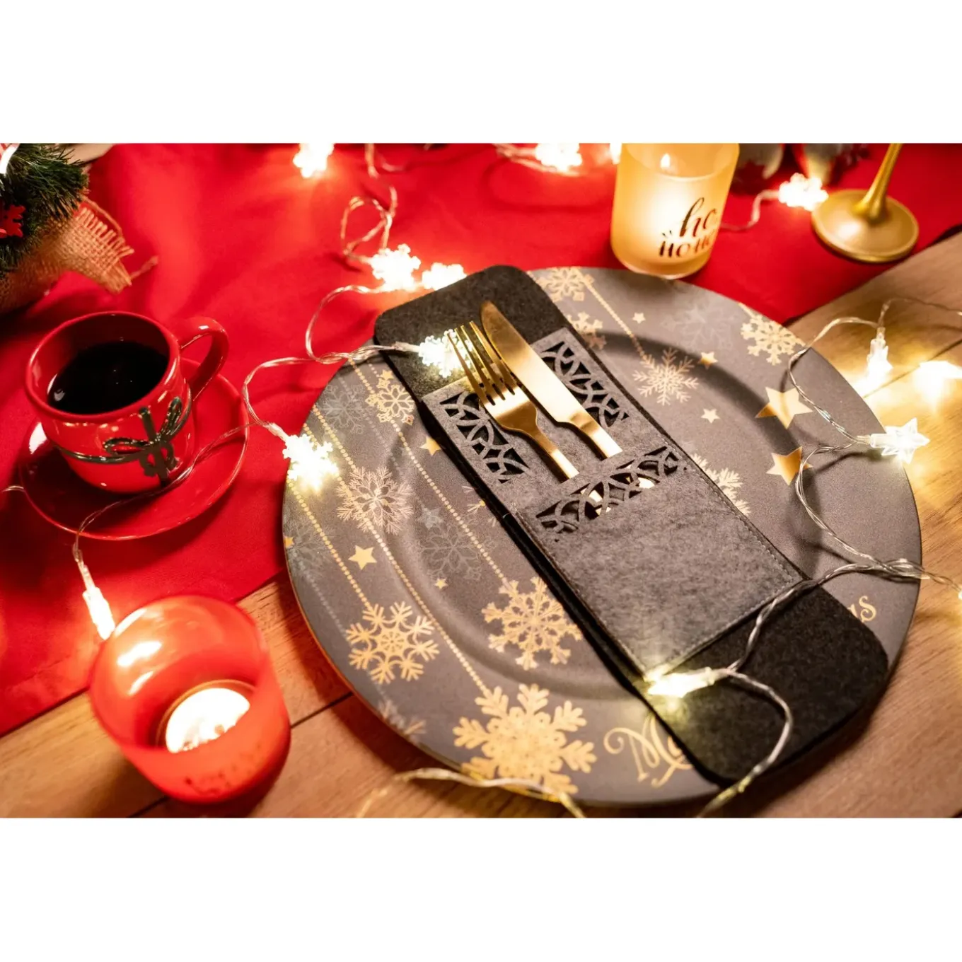Tutumi Feestelijke Bestekhoes Stuks Kf357-8r 8st. Rood 20x10x20cm