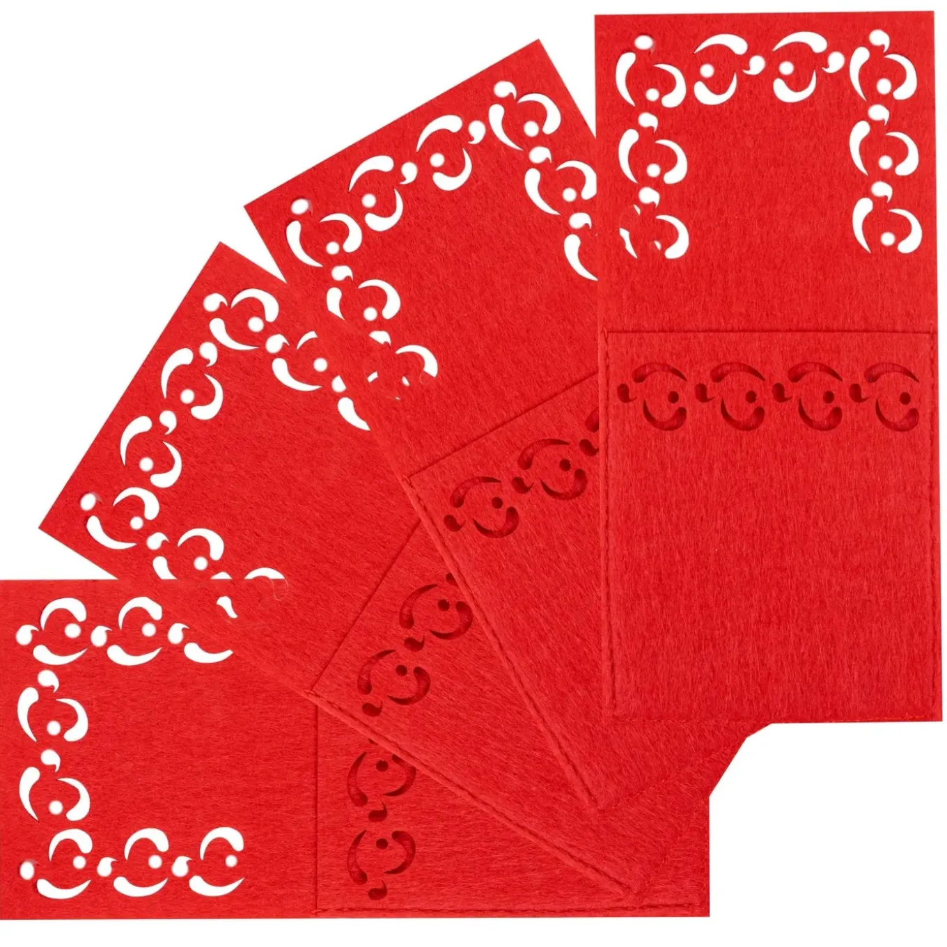 Tutumi Feestelijke Bestekhoes Stuks Kf357-8r 8st. Rood 20x10x20cm