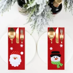 Tutumi Feestelijke Bestekhoes Stuks Kf333 6st. Rood 20x10x20cm