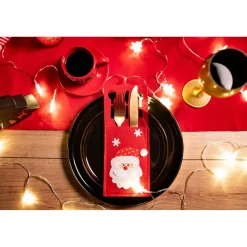 Tutumi Feestelijke Bestekhoes Stuks Kf333 6st. Rood 20x10x20cm