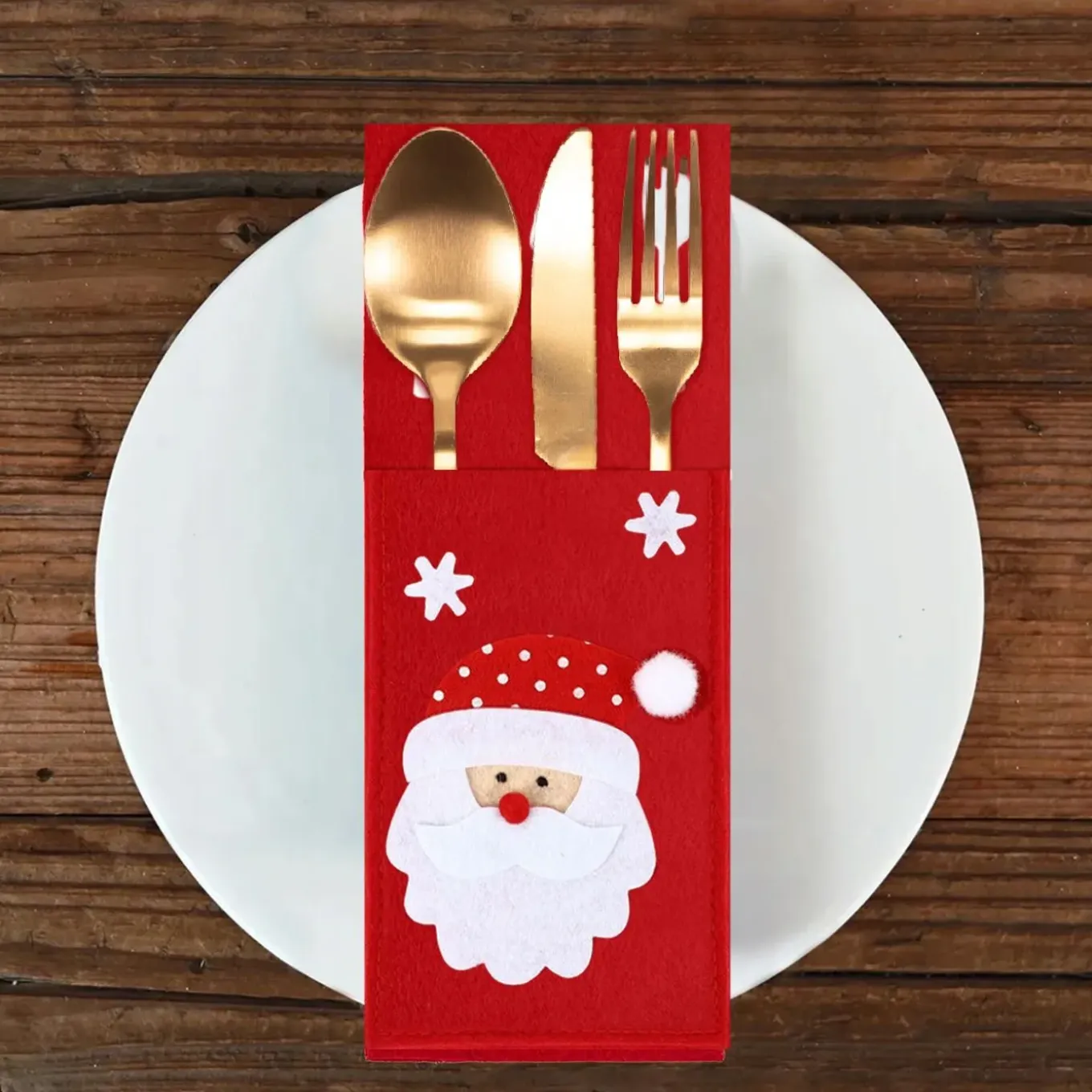 Tutumi Feestelijke Bestekhoes Stuks Kf333 6st. Rood 20x10x20cm