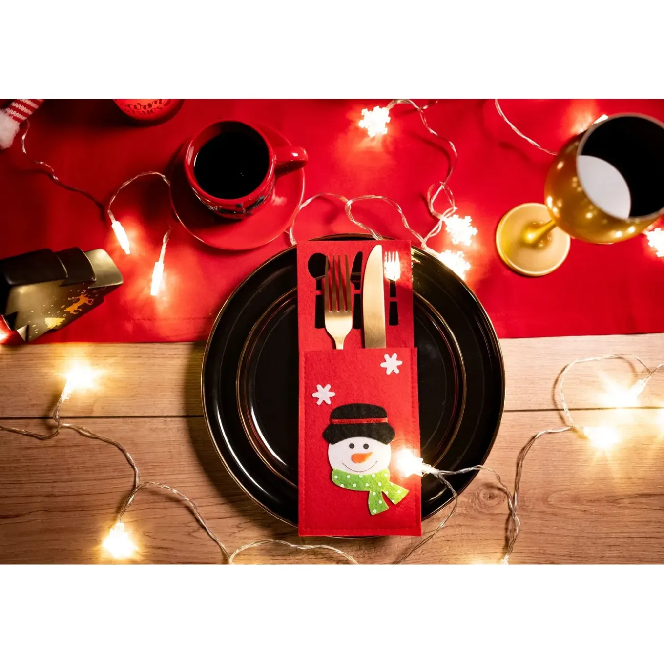 Tutumi Feestelijke Bestekhoes Stuks Kf333 6st. Rood 20x10x20cm