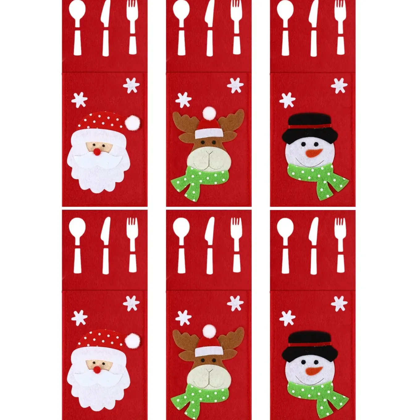 Tutumi Feestelijke Bestekhoes Stuks Kf333 6st. Rood 20x10x20cm