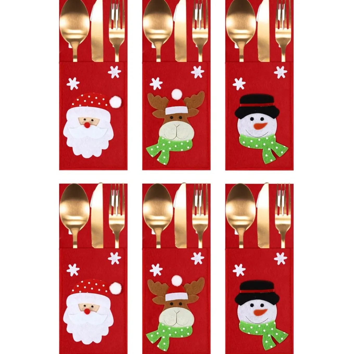 Tutumi Feestelijke Bestekhoes Stuks Kf333 6st. Rood 20x10x20cm