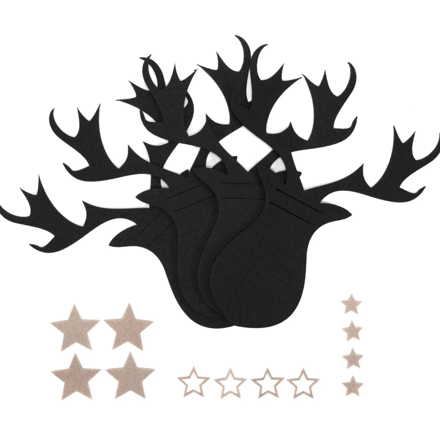 Tutumi Feestelijke Bestekhoes Stuks 311377a Reindeer 6st. Zwart 21x17x21cm
