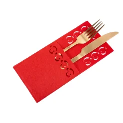 Tutumi Feestelijke Bestekhoes Stuks Kf357-4r 4st. Rood 20x10x20cm