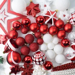 Tutumi Kerstballen Sysd1688-113 78st. Rood 6x6x6cm