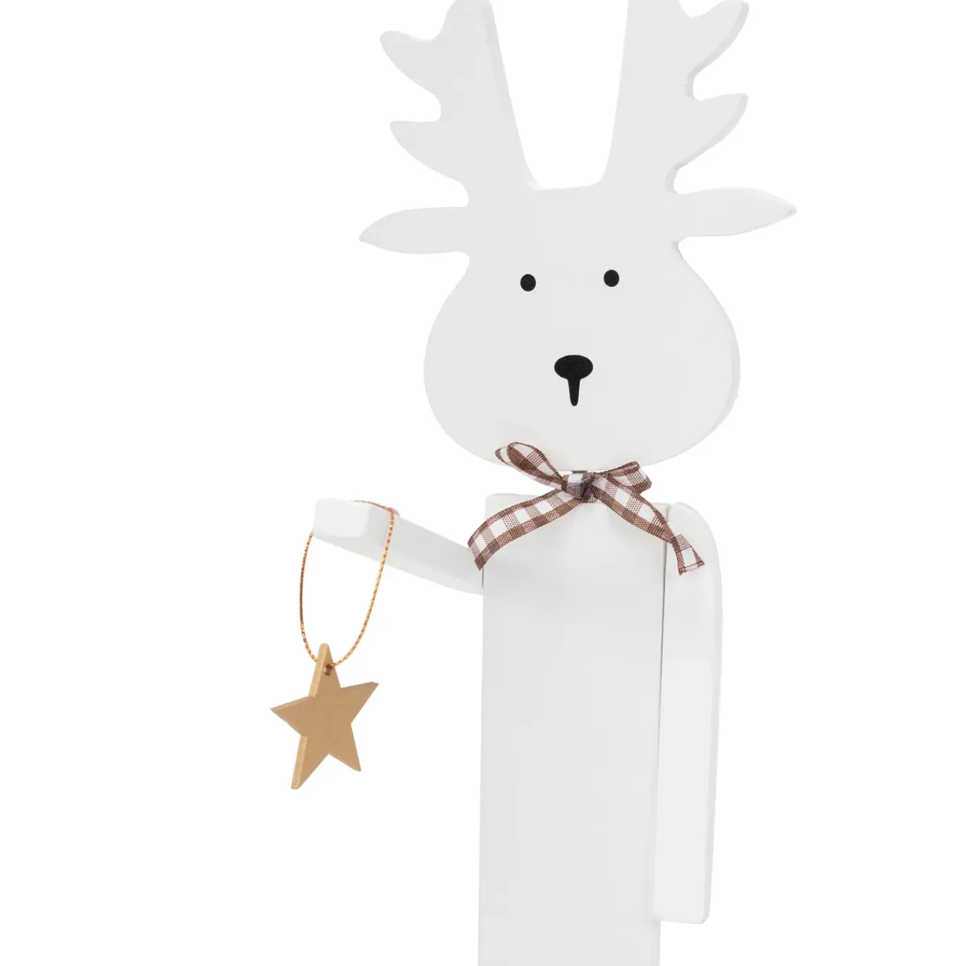 Tutumi Kerstdecoratie Rendier 301036 Wit 35x12x35cm