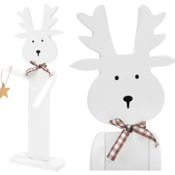 Tutumi Kerstdecoratie Rendier 301036 Wit 35x12x35cm