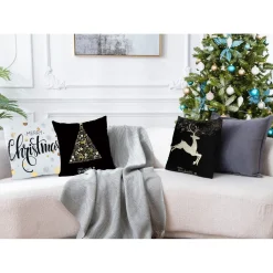 Tutumi Kerst Kussensloop Bc21 45x45 Zwart