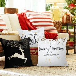 Tutumi Kerst Kussensloop Bc21 45x45 Zwart