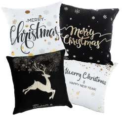 Tutumi Kerst Kussensloop Bc21 45x45 Zwart