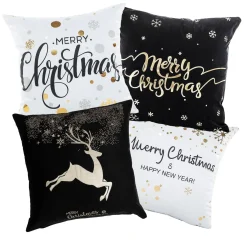 Tutumi Kerst Kussensloop Bc25 45x45 Zwart