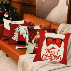 Tutumi Kerst Kussensloop 3d 23 45x45 Rood