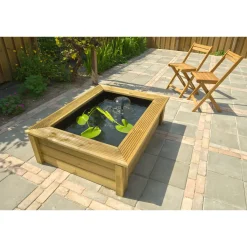 Ubbink bovengronds vijverframe Quadro Wood II FSC hout 147,8x103,5x47,5cm