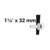Ubbink slangpilaar + uitwendig 1 1/4" schroefdraad Ø32mm