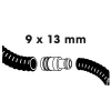 Ubbink Slangverbinder - Recht - 9x13mm