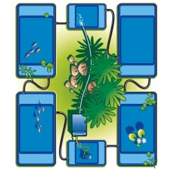 Ubbink voorgevormde vijver QUADRA C2 HDPE 1500L H70x118x225cm