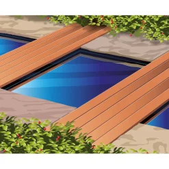 Ubbink voorgevormde vijver QUADRA C3 HDPE 365L H44x78x118cm