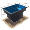 Ubbink voorgevormde vijver QUADRA C1 HDPE 520L H70x78x118cm
