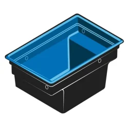 Ubbink voorgevormde vijver QUADRA C1 HDPE 520L H70x78x118cm