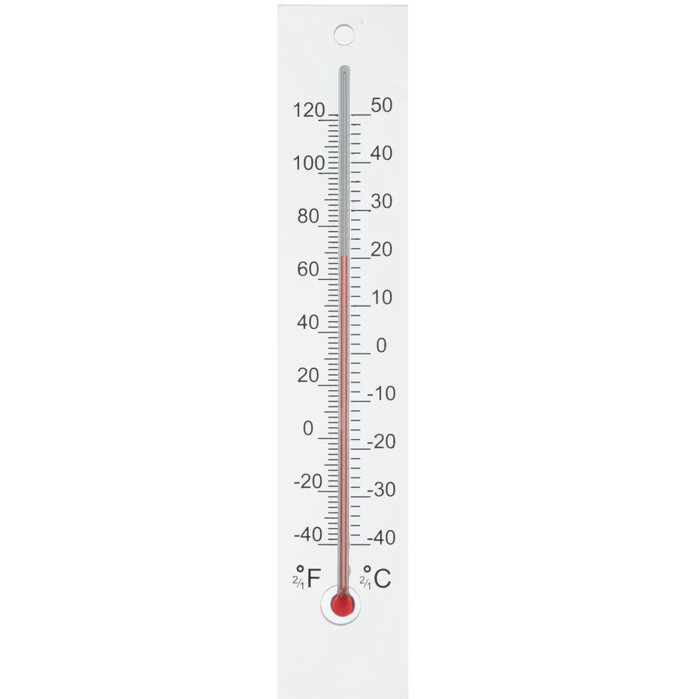 Nature Ubbink wandthermometer van plexiglas 21x4x0,8cm