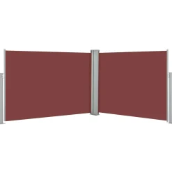 Helloshop26 Uitschuifbaar Zijscherm/privacyscherm Voor Terras Tuin Balkon 100 X 600 Cm Rood
