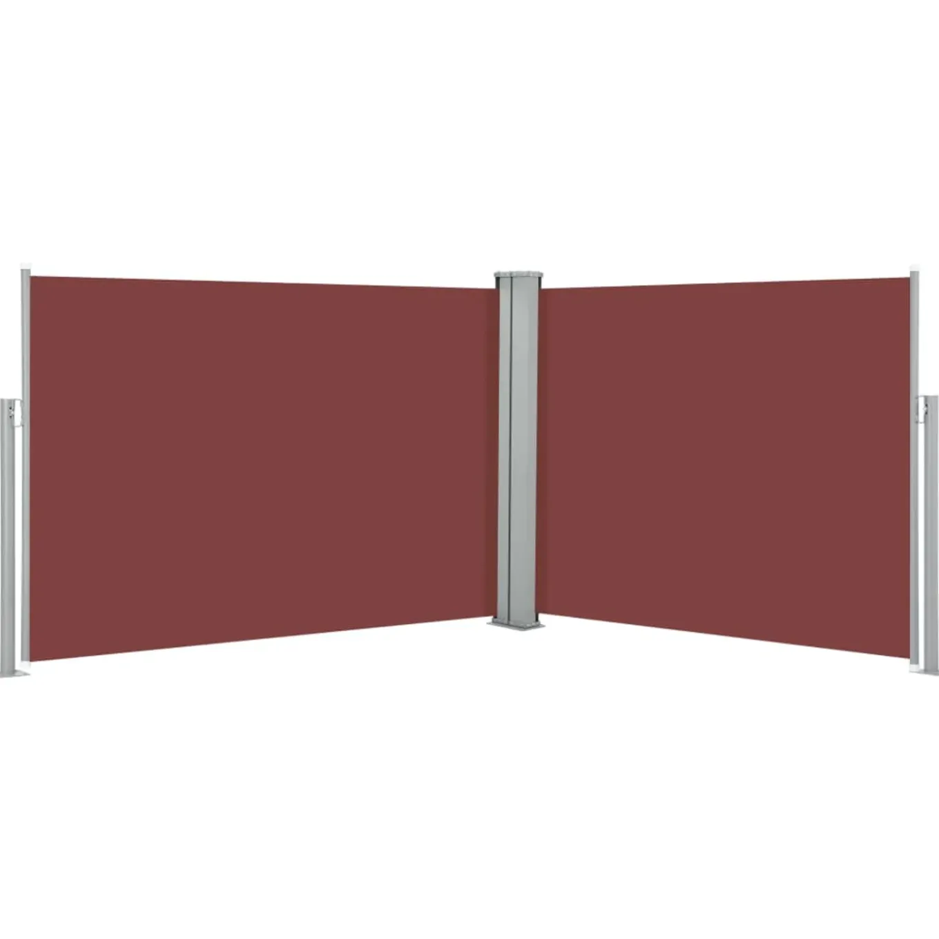 Helloshop26 Uitschuifbaar Zijscherm/privacyscherm Voor Terras Tuin Balkon 100 X 600 Cm Rood