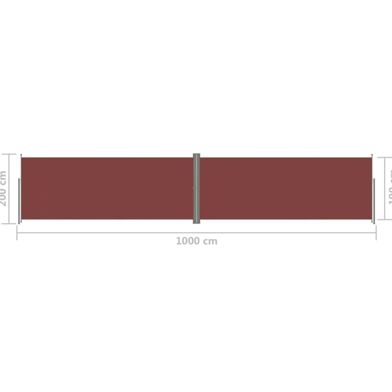 Uitschuifbaar Zijscherm/privacyscherm Voor Terras Tuin Balkon Bruin 200 X 1000 Cm Helloshop26