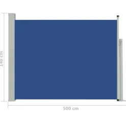 Helloshop26 Uitschuifbaar Zijscherm/privacyscherm Voor Terras Tuin Balkon 100 X 1000 Cm Antraciet