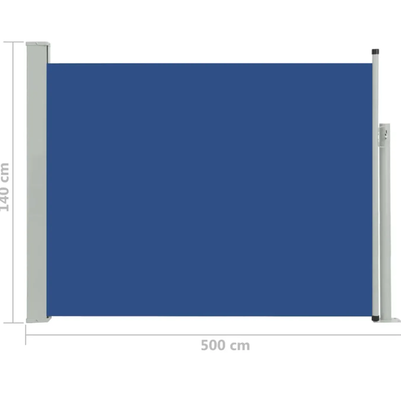 Helloshop26 Uitschuifbaar Zijscherm/privacyscherm Voor Terras Tuin Balkon 100 X 1000 Cm Antraciet