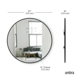 Umbra Hub Decoratieve Ronde Muurspiegel
