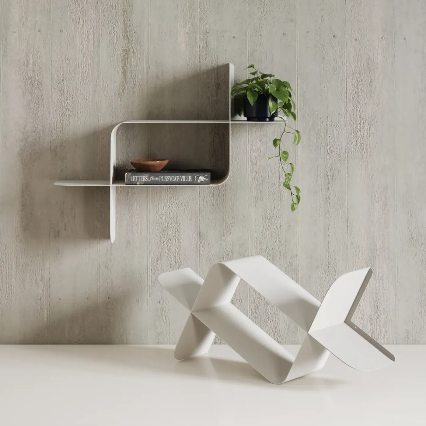 Umbra Montage Metalen Wandplank, Set Van 2