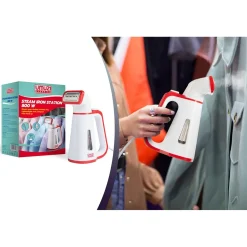 Umuzi Cleaning Kledingstomer - Afneembare Kop - 1,9 Meter Snoer - Wit/rood