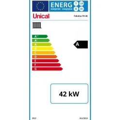 Unical - Houtketelpakket - Fokolus Fk40 - Rood - 1260x590x1146 Mm - 42 Kw - Buffervat