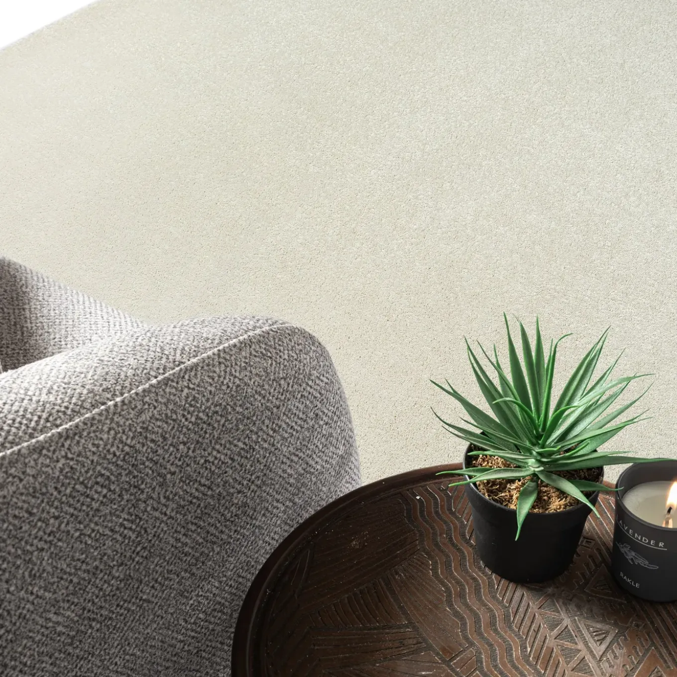 Uni Effen Vloerkleed Laagpolig Creme - 160x230 Cm