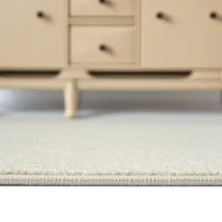 Uni Effen Vloerkleed Laagpolig Creme - 160x230 Cm