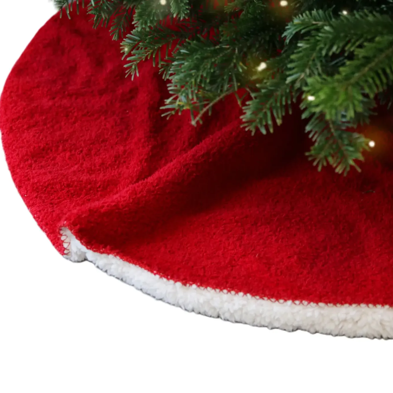 Unique Living Kerstboomrok - Rood - D90 Cm - Polyester