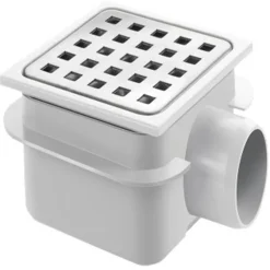 van den Berg Abs Vloerput Met Rvs Rooster 10x10 Zonder Uitlaat 40mm