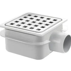 van den Berg Abs Vloerput Met Rvs Rooster 10x10 Zonder Uitlaat 40mm