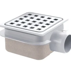van den Berg Abs Vloerput Met Rvs Rooster 10x10 Zonder Uitlaat 40mm